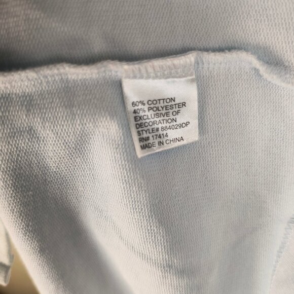 NWT Miss Elaine Zip Front Knit Robe Full Length Pale Blue Petite - Picture 3 of 6